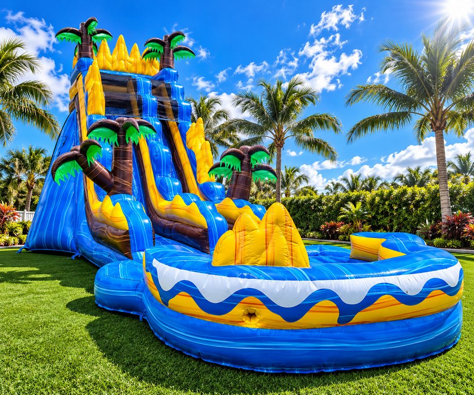 Inflatable water slide from Millers Jump Time serving St. Cloud Florida