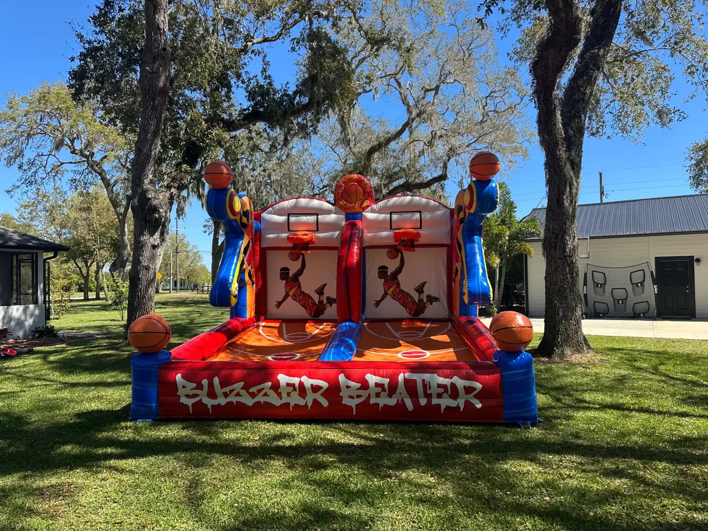 MJT inflatable target game set up outdoors